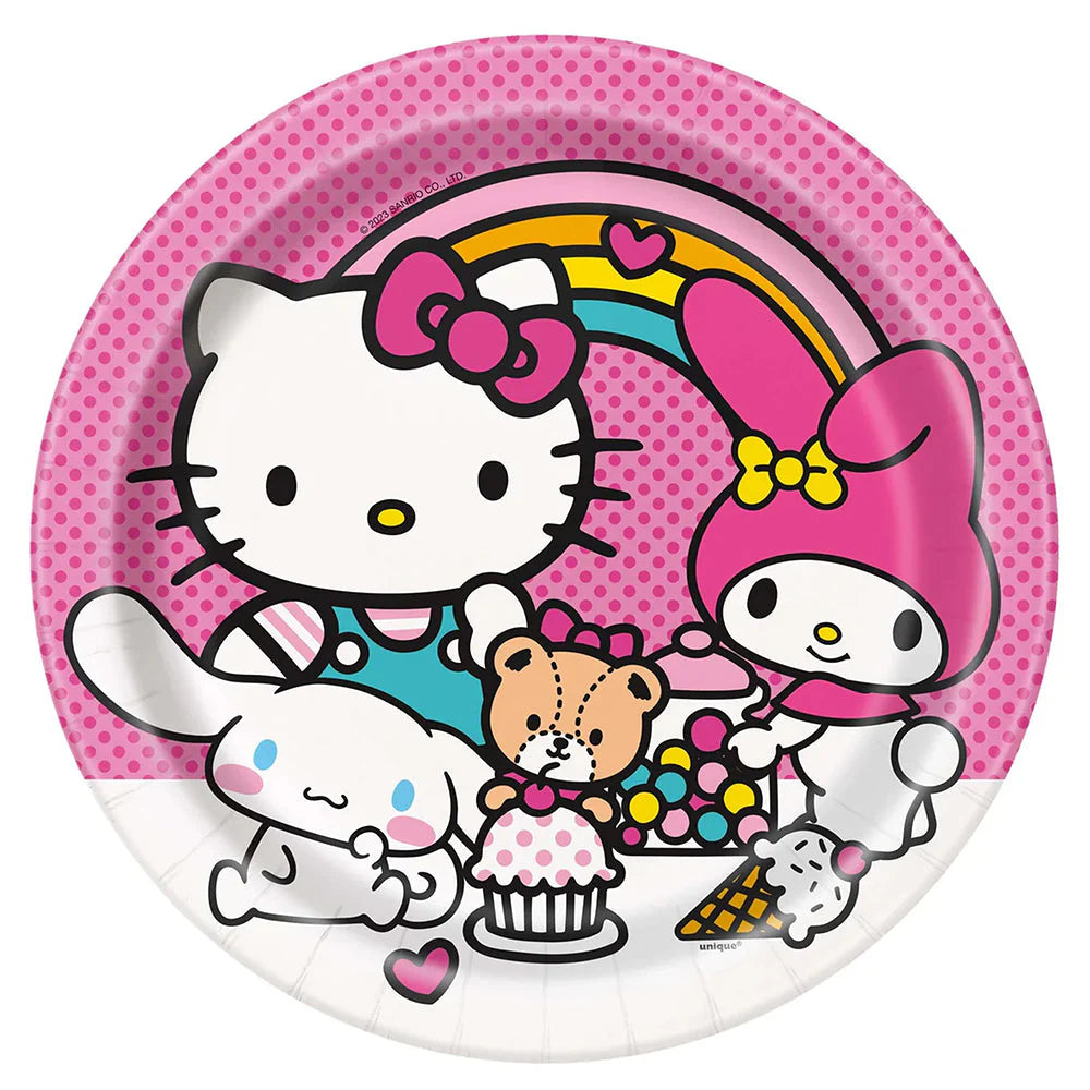 Hello Kitty and Friends Round 9 inch Dinner Plates 8ct