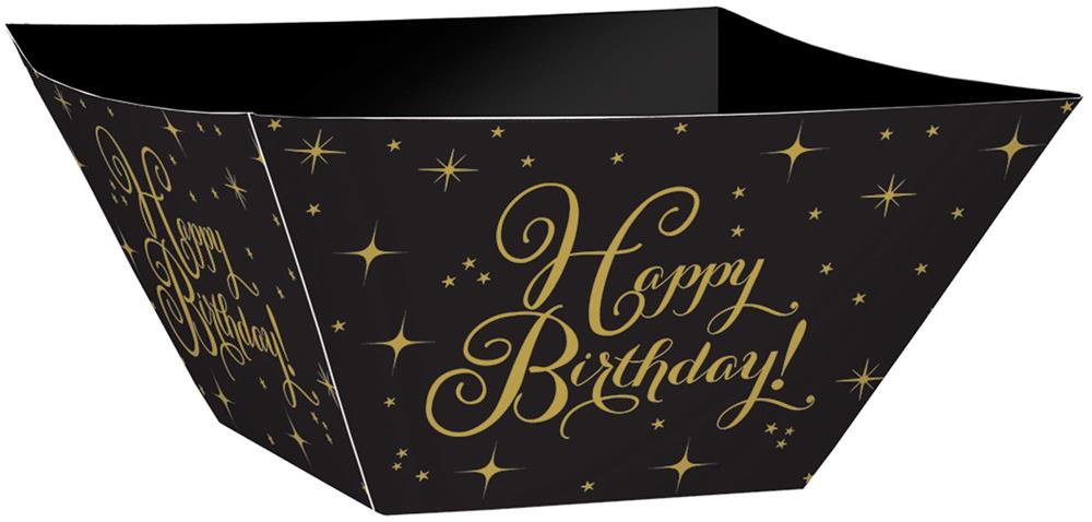 Gold Birthday Bowl Paper 3ct