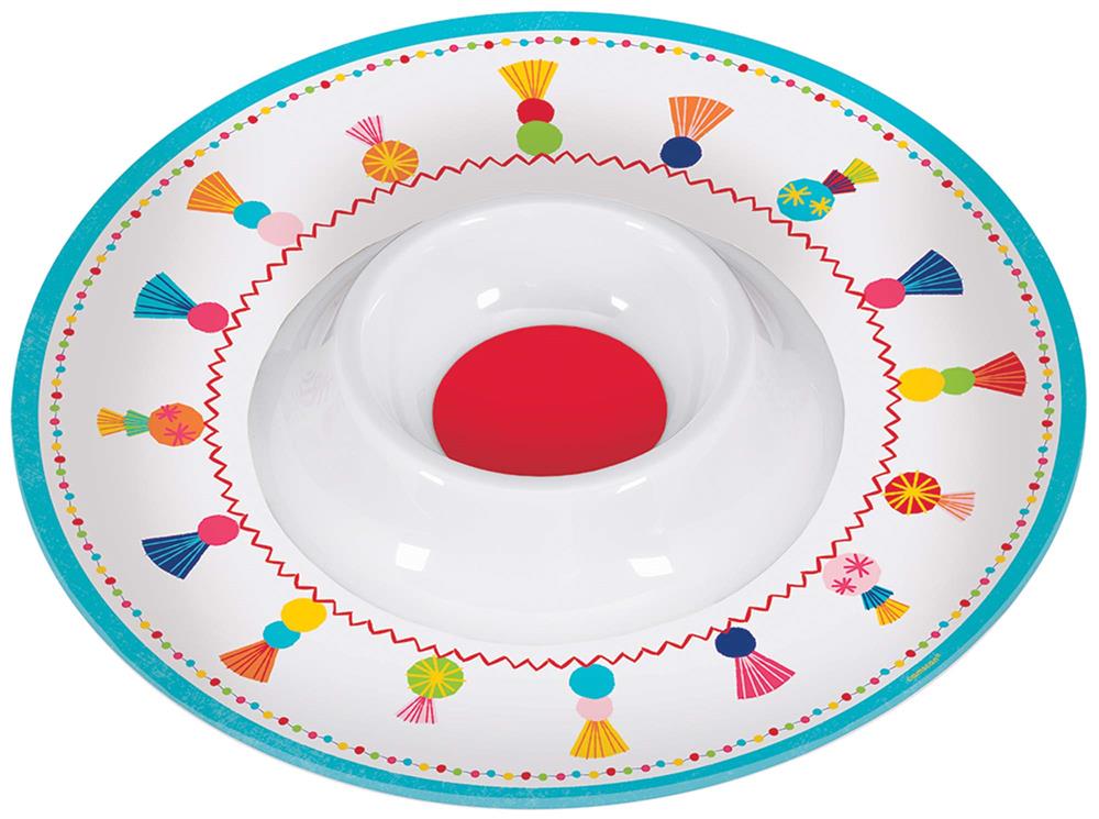Fiesta Melamine Chip Dip Bowl