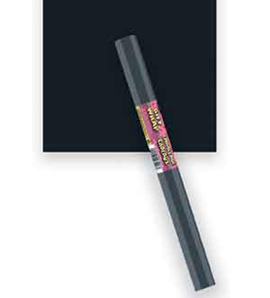 Black matte gift wrap sheet with a rolled black wrapping paper tube on top.