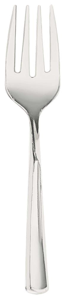Silver polished serving fork with three wide tines and a smooth rounded handle.