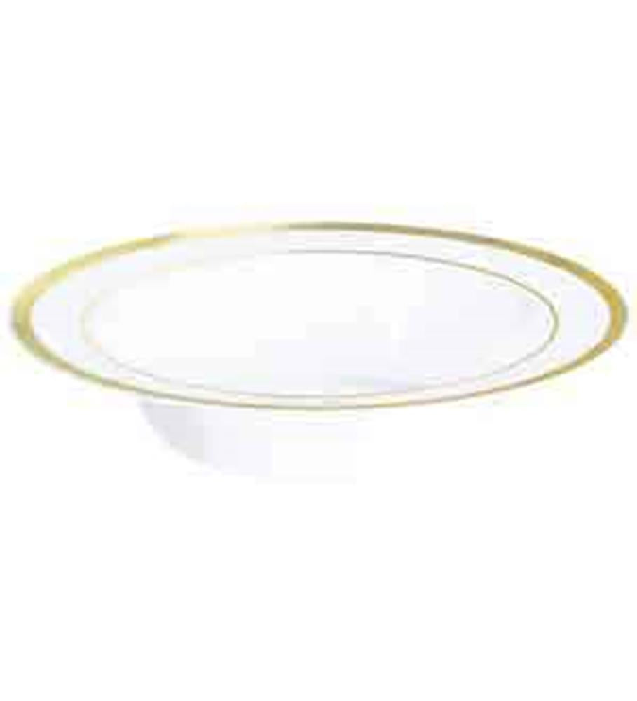 Cuenco con adornos de oro blanco 12 oz