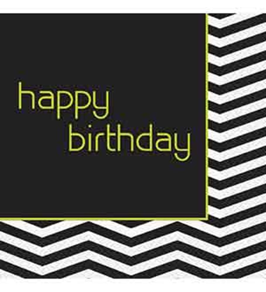 Designer Birthday Napkin (L) 16ct