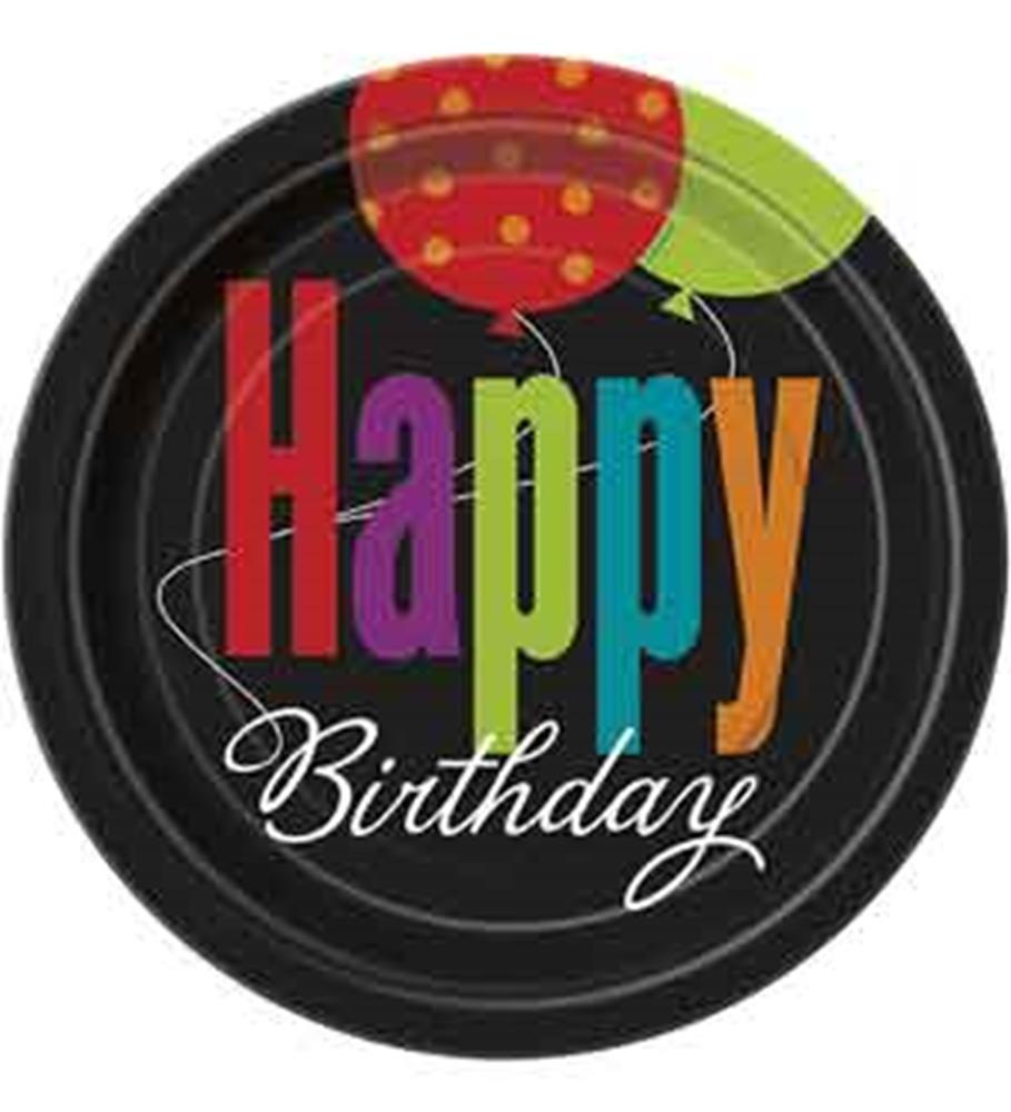Birthday Cheer Round 9" Dinner Plates, 8ct