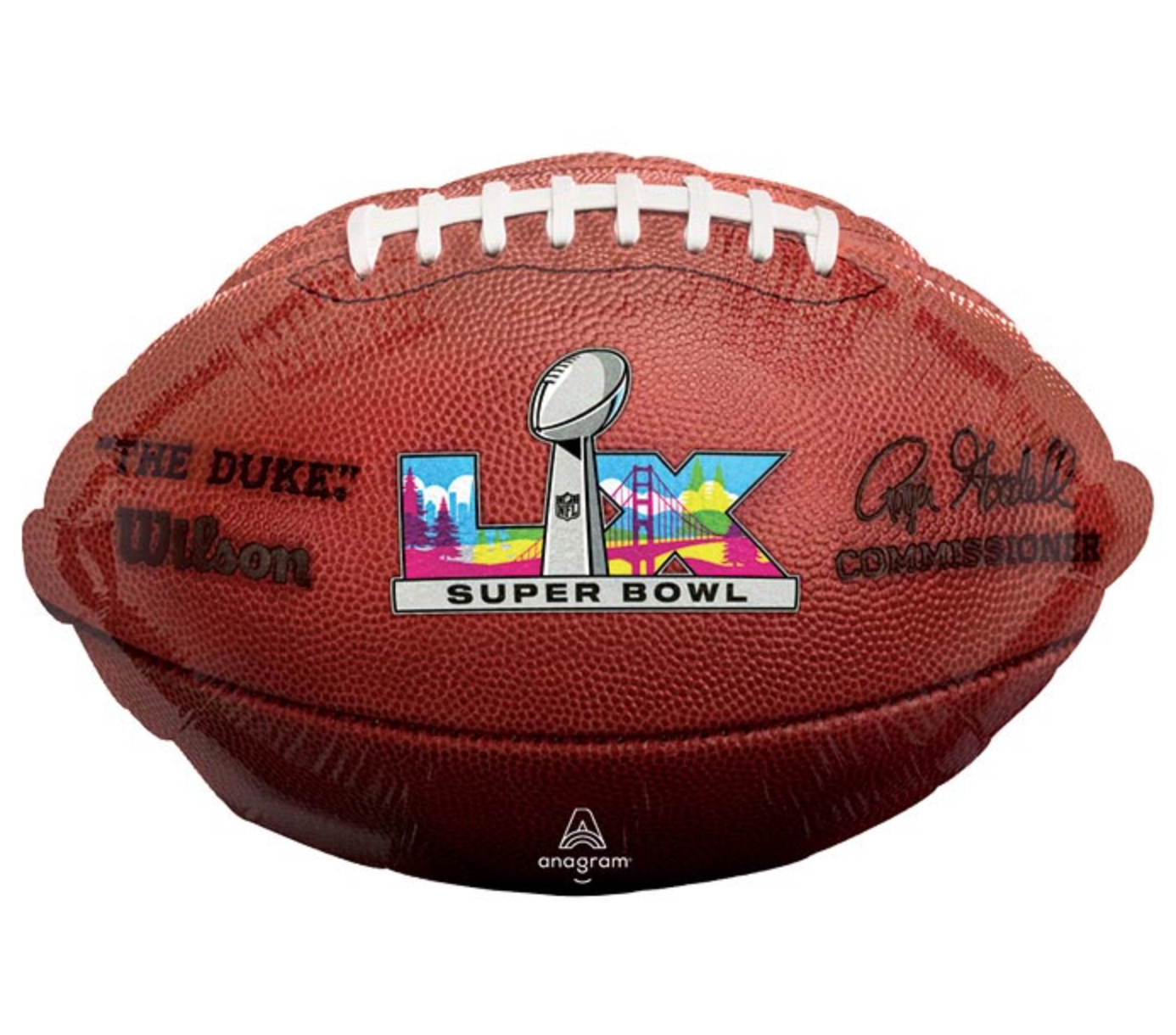 Anagram Foot Ball Shape NFL Superbowl LX 31 inch Foil Balloon 1ct