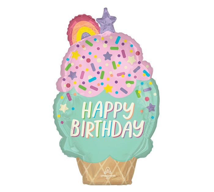 Anagram 30 inch Ice Cream Party Foil Balloon 1ct