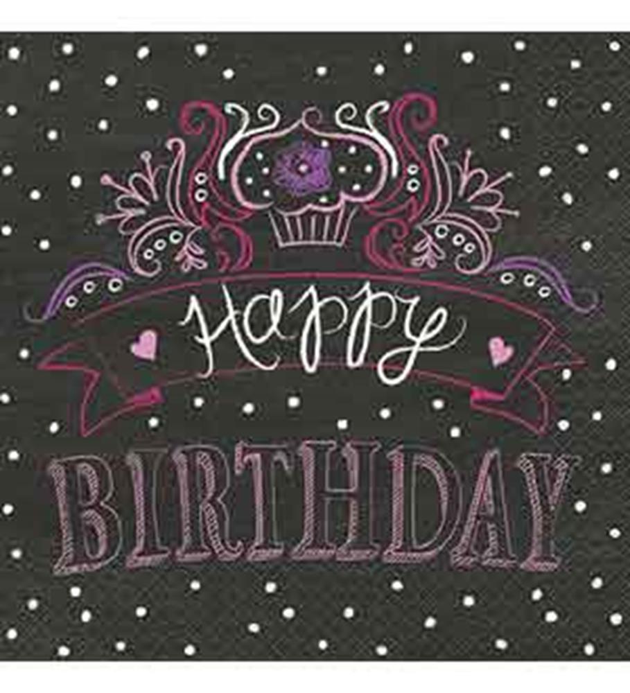 Birthday Sweets Napkin (L) 16ct