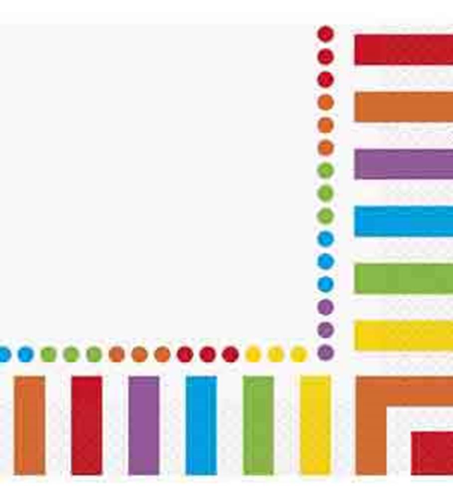 Rainbow Birthday Luncheon Napkins, 16ct