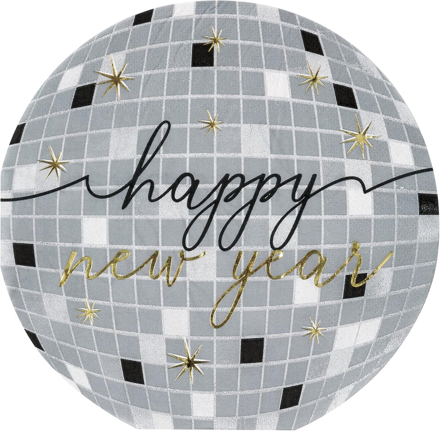 Disco New Year Ball Shape Large Napkin 16ct