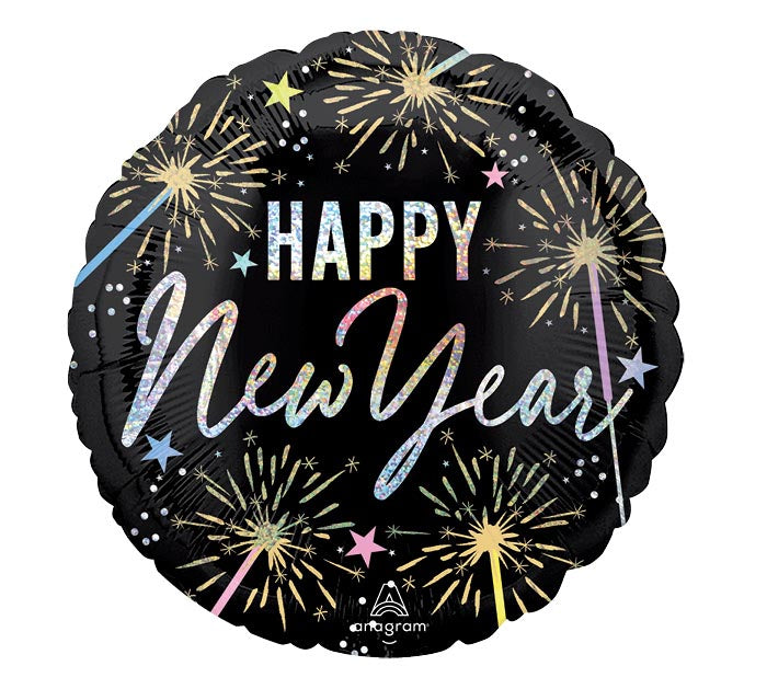 Anagram 17 inch New Years Eve Festive Sparkle Foil Balloon 1ct