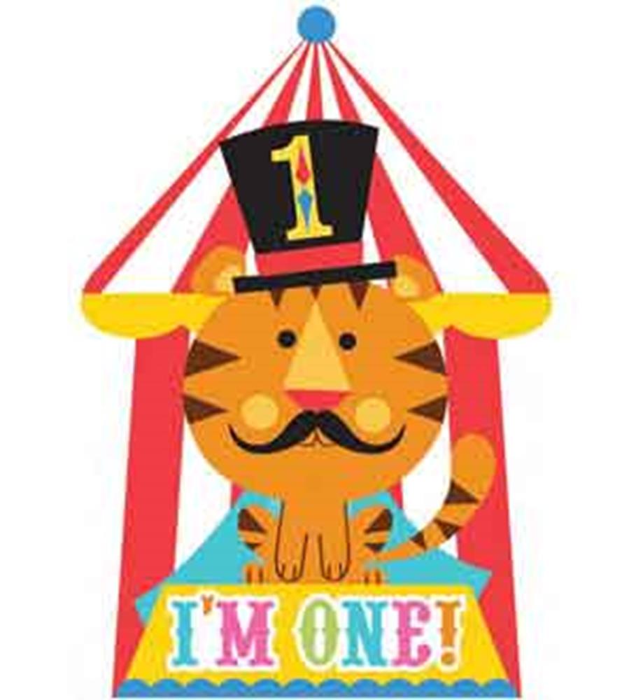 Invitaciones de circo de 1er cumpleaños de Fisher Price