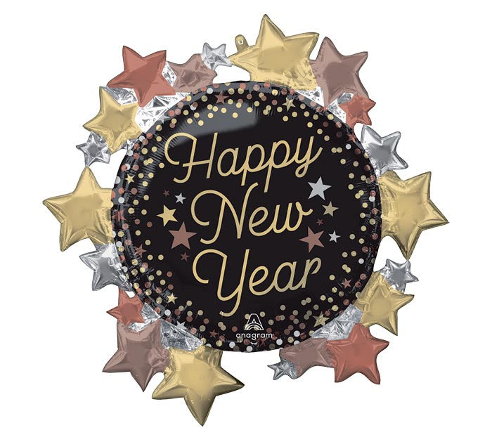 Anagram 30 inch New Years Eve Luxe New Years Foil Balloon 1ct