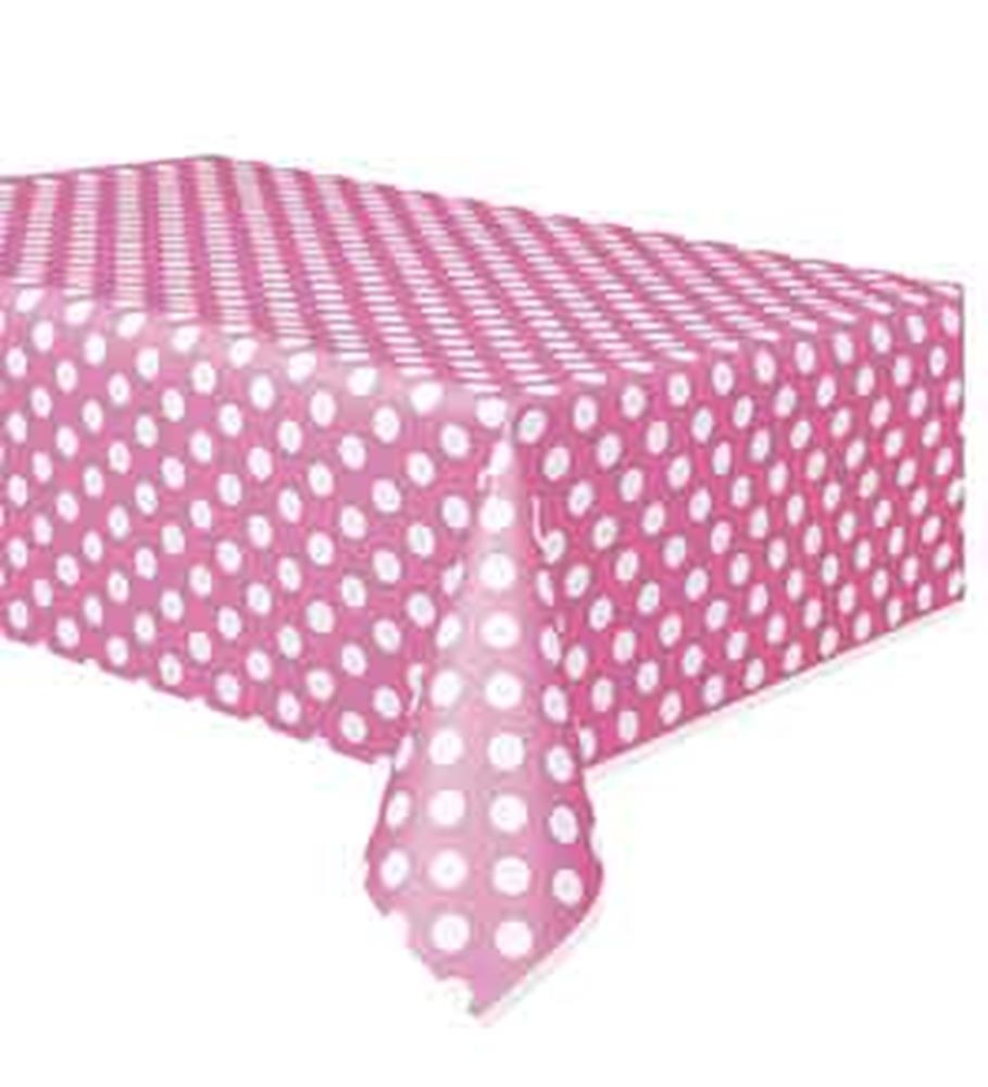 Hot Pink Dots Tablecover 54x108 in