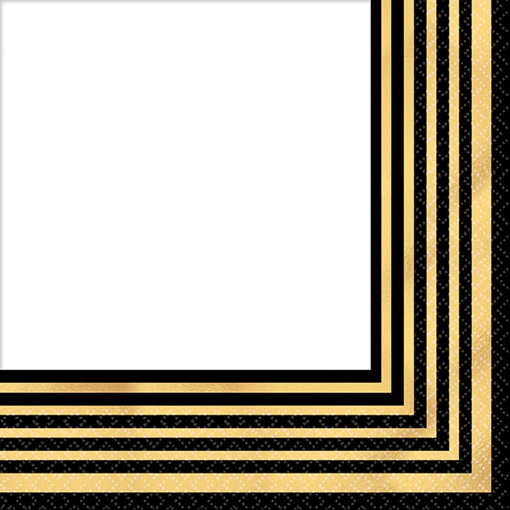 Servilleta Raya Dorada (S) 16ct