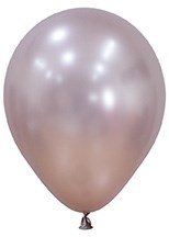 Single 5-inch silky pink latex balloon with a smooth, shiny surface and tied neck.