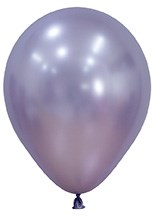 Light amethyst purple latex balloon with a smooth, shiny silk finish and 5-inch round shape.