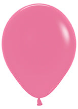 Glossy rose-pink latex balloon, 5-inch, teardrop shape, tied knot at bottom.