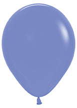 Periwinkle blue 5-inch latex balloon with a smooth, glossy finish and rounded shape.