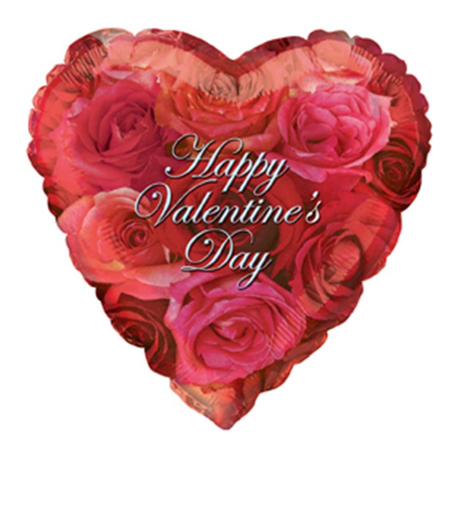 Globo Foil 18in - Valentine Rose