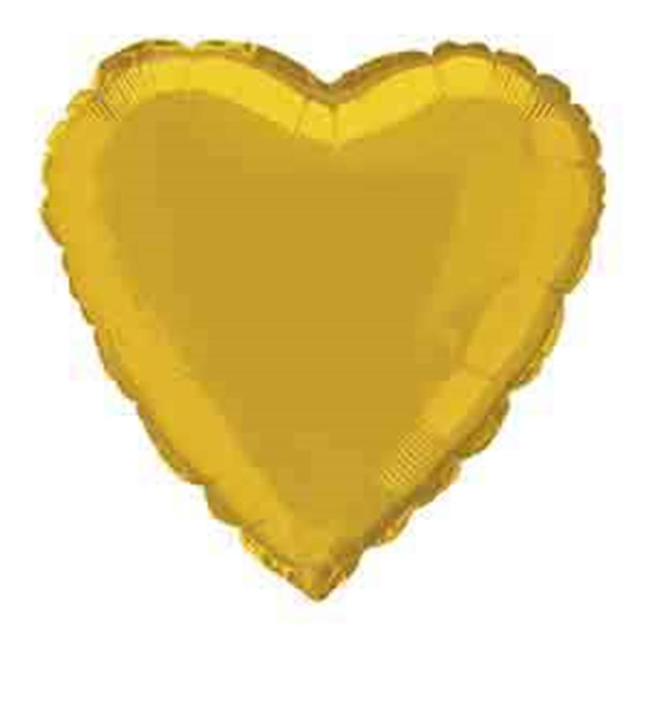 Heart Gold 18 inch Foil Balloon image