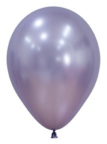 Single 11-inch light amethyst silk latex balloon with a shiny, smooth surface and teardrop shape.