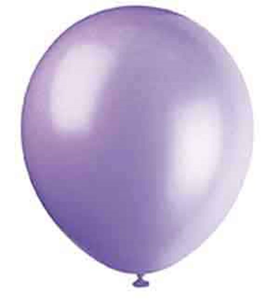 Lavender 12-inch round latex balloon with a smooth glossy finish.