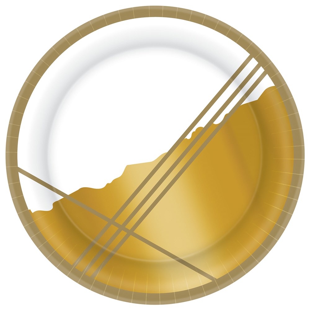 Gold Facet Metallic Plate (L) 8ct