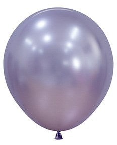 Light amethyst purple 18-inch round latex balloon with a silky, glossy finish.