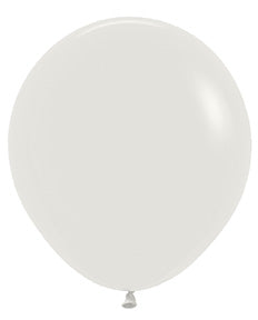 18 inch Sempertex Deluxe Almond White Latex Balloons 6ct