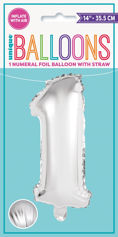 Globo Foil 14in Plata - No 1