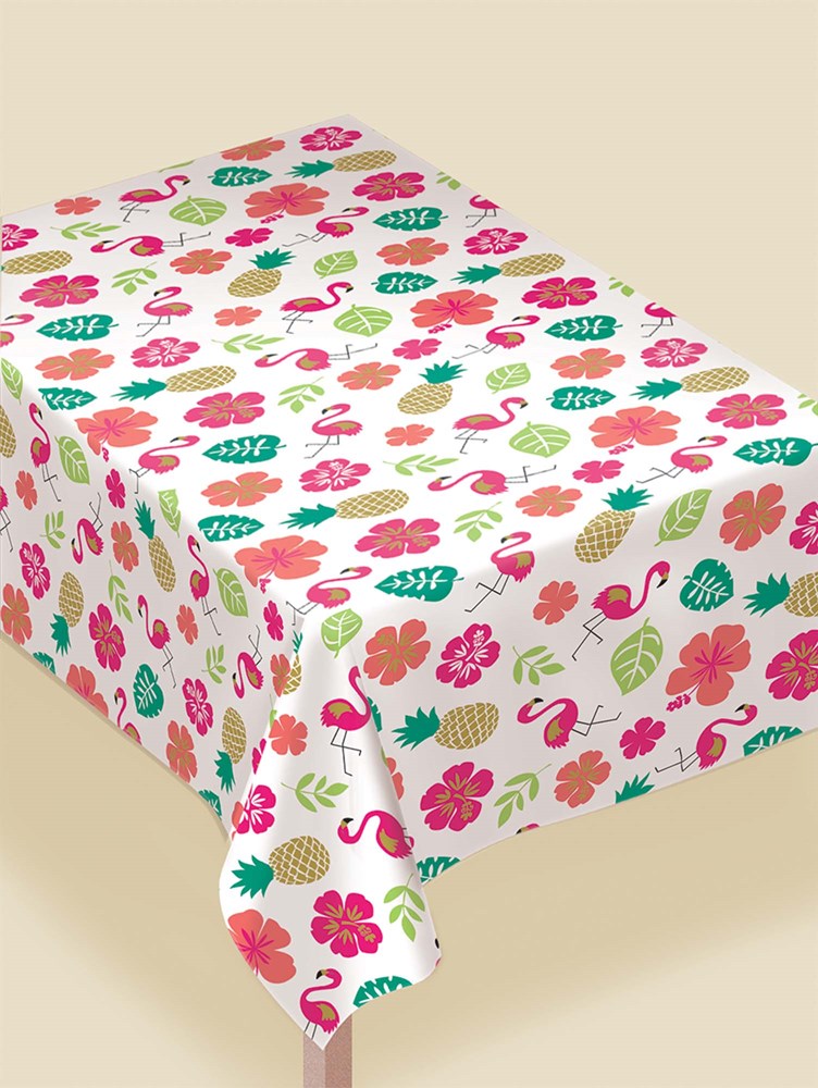Mantel de vinilo con respaldo en abanico Aloha, 1 unidad