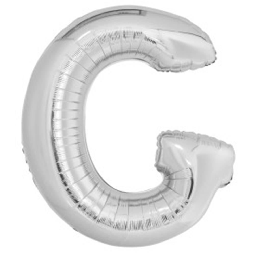 Jumbo Foil Letter Balloon 34 inch Silver G image