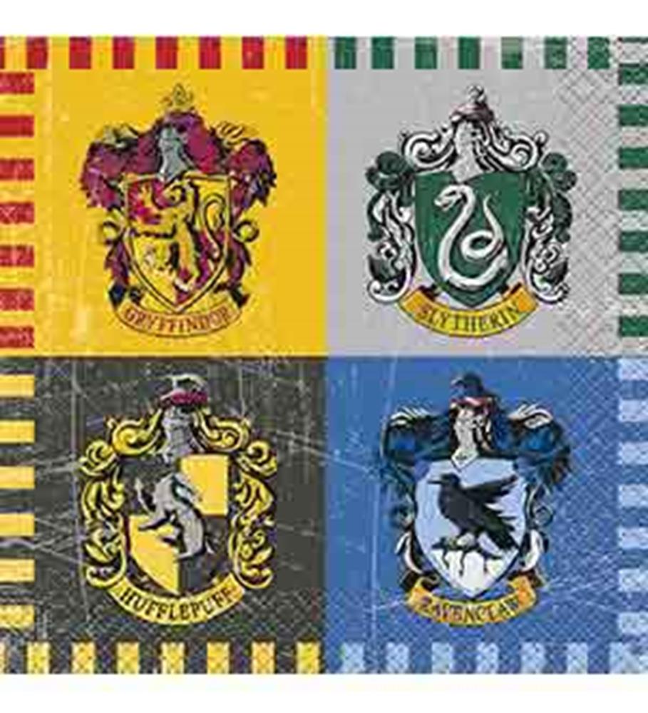 Red and yellow for Gryffindor, green and silver for Slytherin, yellow and black for Hufflepuff, and blue and silver for.