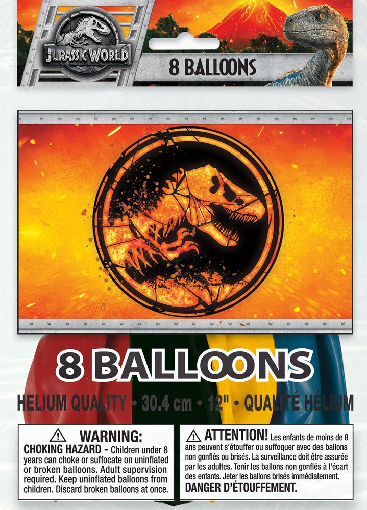 Jurassic World 2 Balloon 12in 8ct