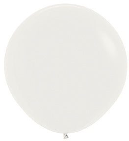 24 inch Sempertex Deluxe Almond White Latex Balloons 3ct
