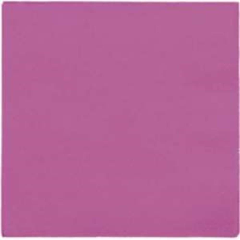 Bright pink square paper napkin with smooth texture and folded edges.