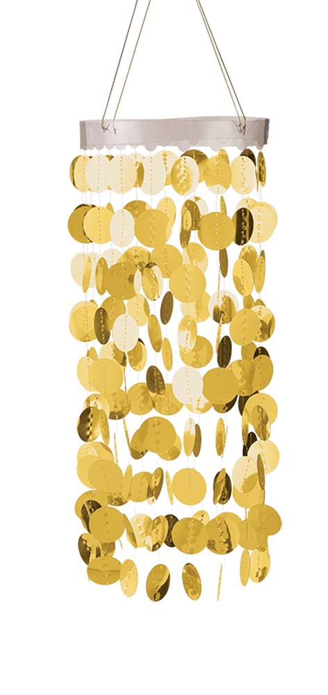 Circle Hanging Chandelier - Gold