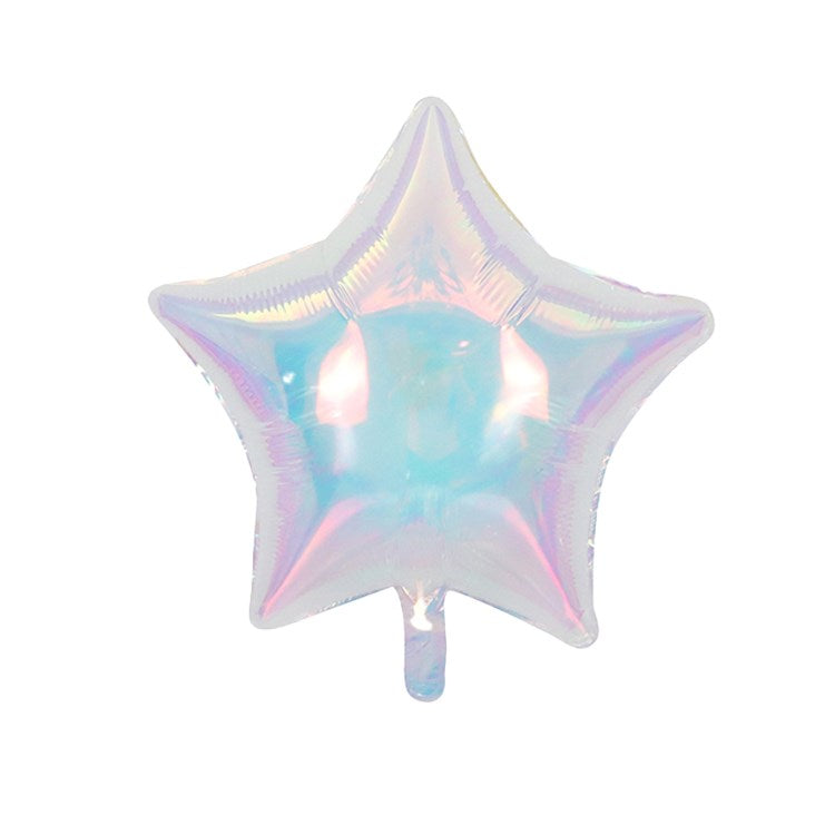 32-inch iridescent mother of pearl foil balloon shaped like a star.
