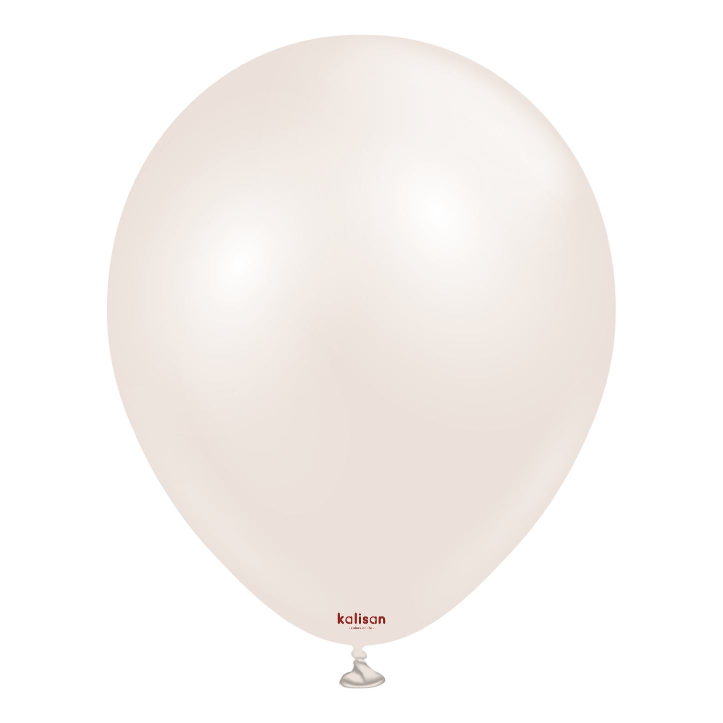 18-inch beige cream latex balloon with a smooth surface and rounded shape, pack of 25.