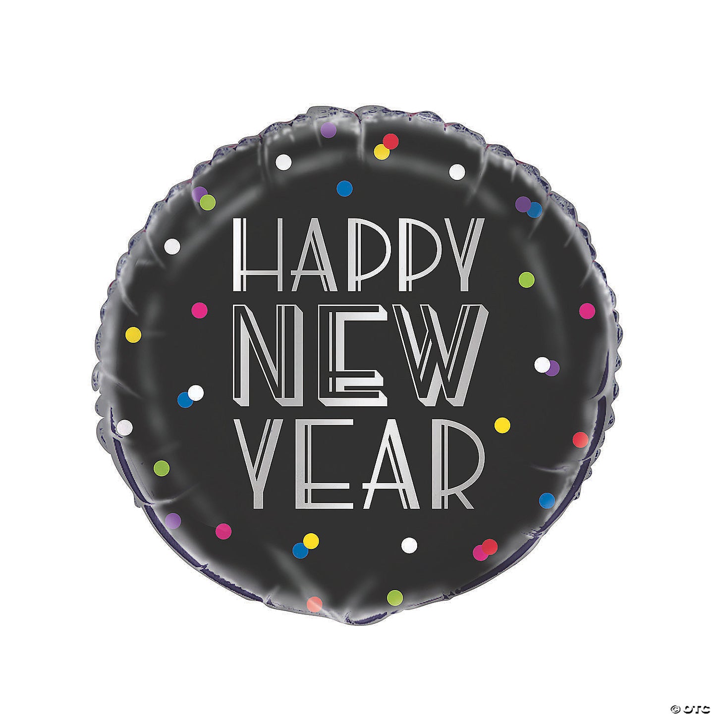 Neon Dots New Year 18 inch Foil Balloon Bulk