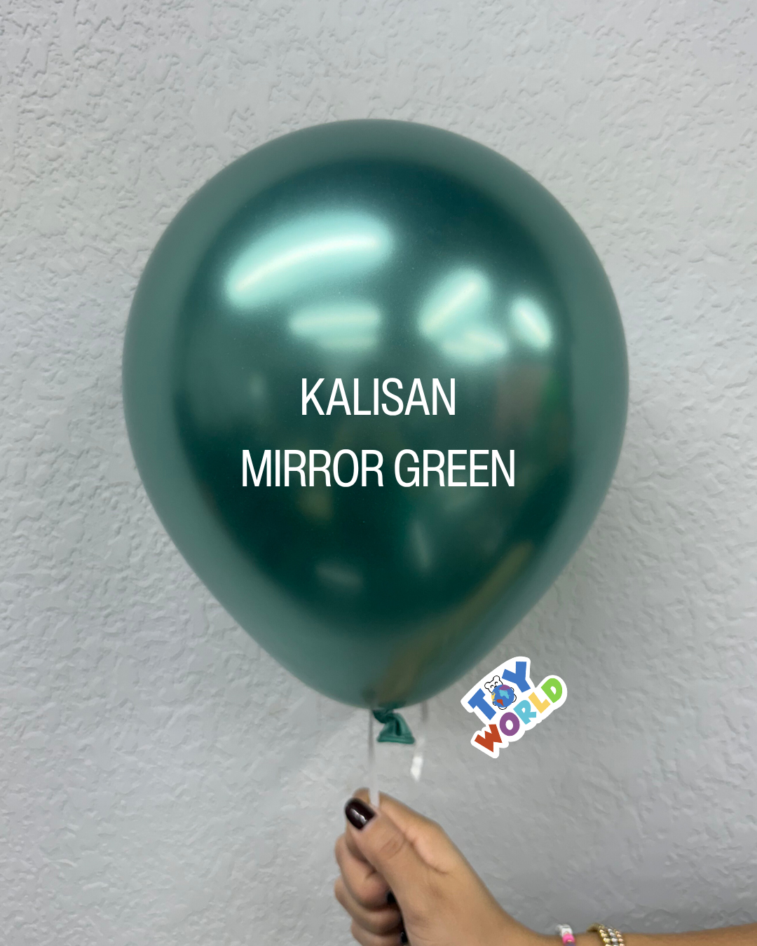 Globos de látex verde espejo Kalisan de 5 pulgadas, 100 unidades
