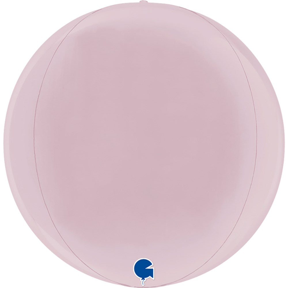 Pastel pink 11-inch round foil balloon with a smooth, shiny surface.