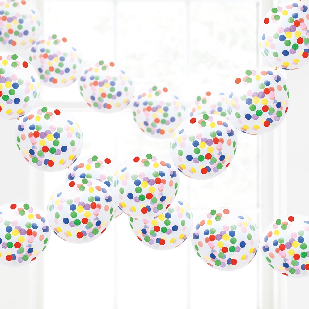 12in Latex Confetti Balloon Garland Kit 5pc