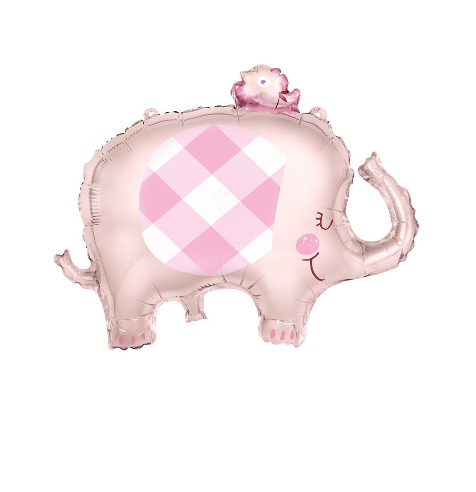 Pink Elephant Foil Balloon 29in