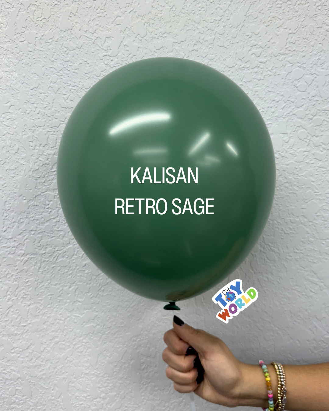 Globos de látex Kalisan Retro Sage de 12 pulgadas, 100 unidades