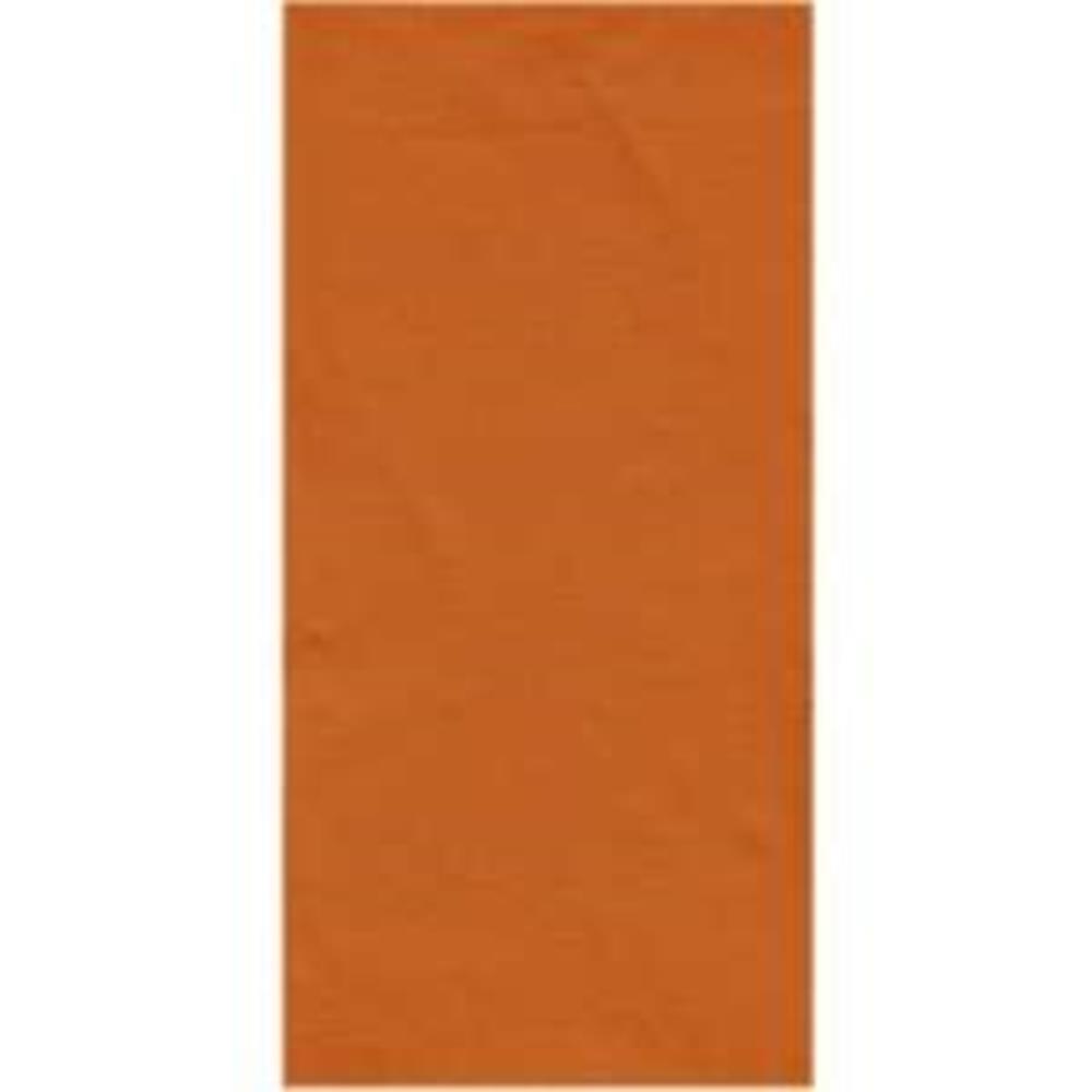 Rectangular orange peel textured plastic table cover 54 by 108 inches.