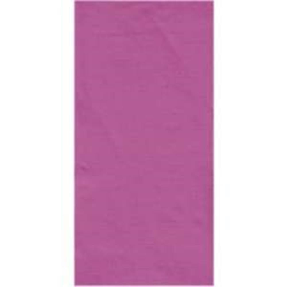 Bright pink plastic rectangular table cover measuring 54 by 108 inches.