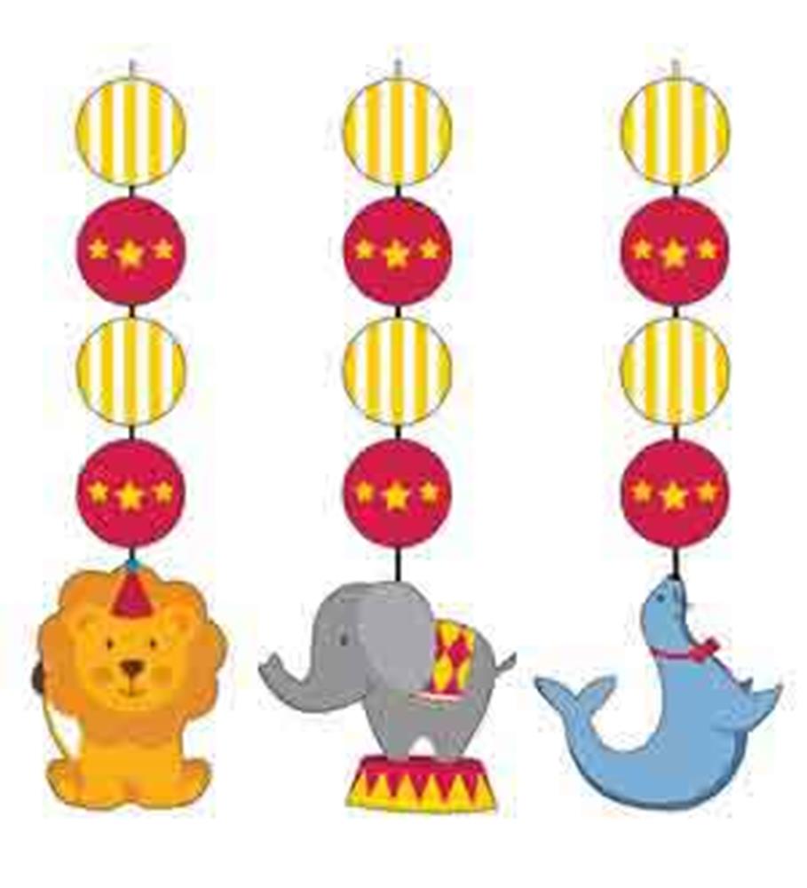 Circus Time Hanging Cutout 3ct