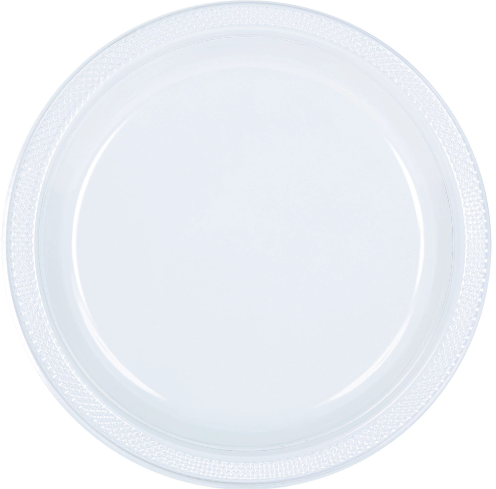 Clear 7 inch Plastic Plate 20ct