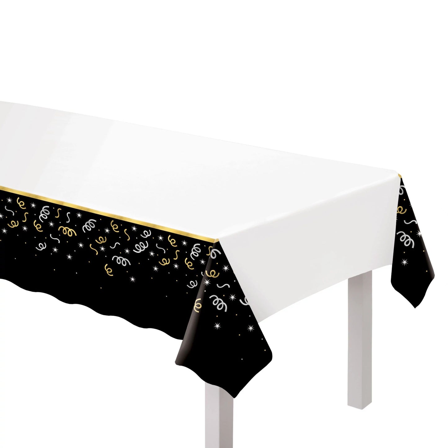 New Years Eve Midnight Cheers Plastic Tablecover 1ct